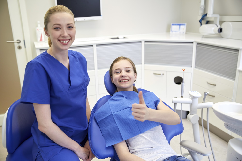 Happy dental patient